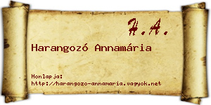 Harangozó Annamária névjegykártya